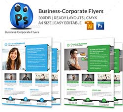 时尚的公司业务传单模板(通用型)：Corporate Business Flyer Template